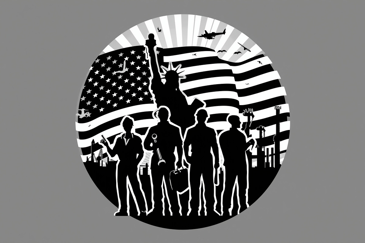 America Worker Vector Bundle, an Illustration by jahid234 (Photo 6 of 21)