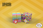 Wrapped Gift Boxes Packaging Mockup, a Packaging Mockup by INCDesign (Thumbnail 3 of 7)