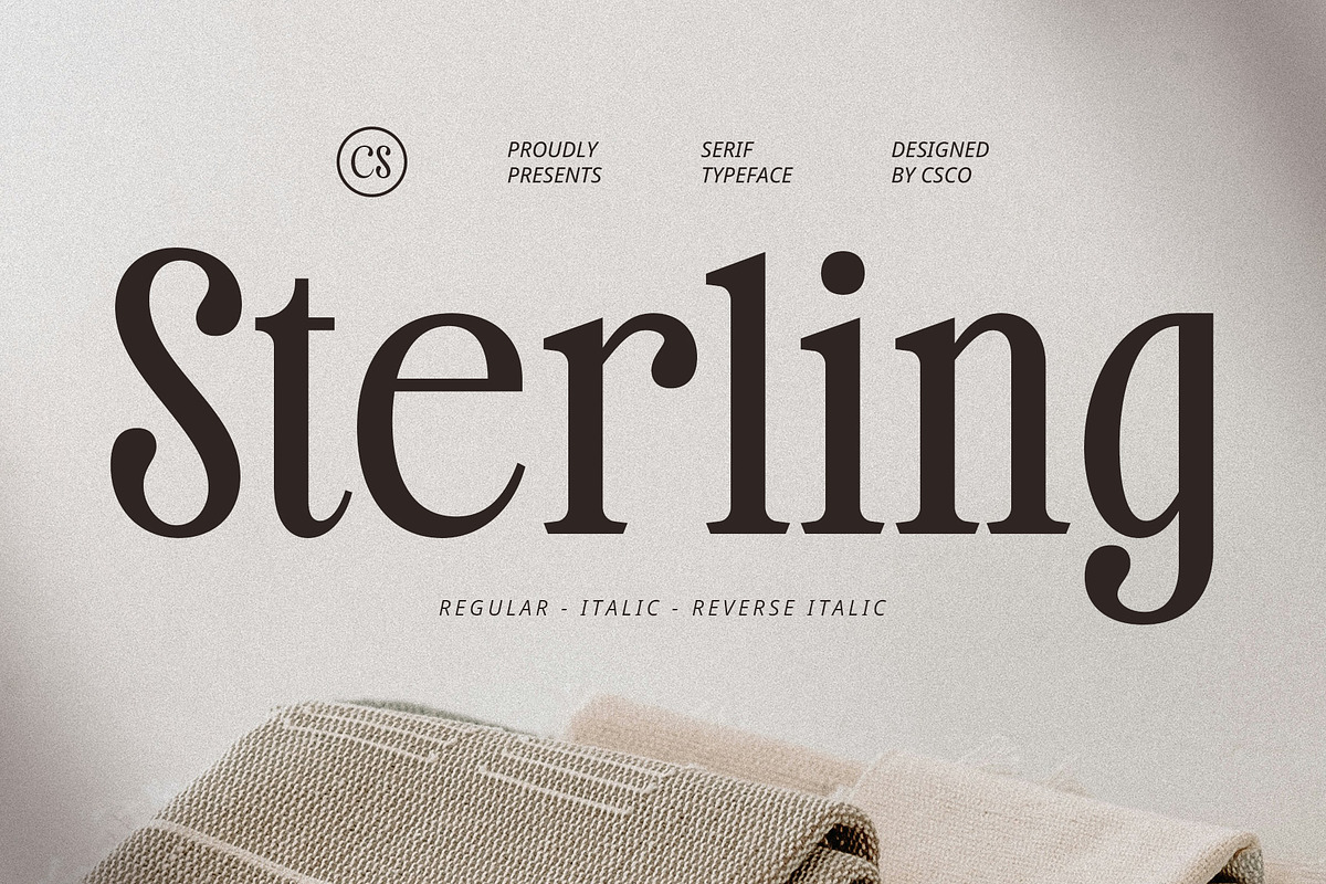 CS Sterling – Classic Font, a Serif Font by Craft Supply Co. (Photo 1 of 8)