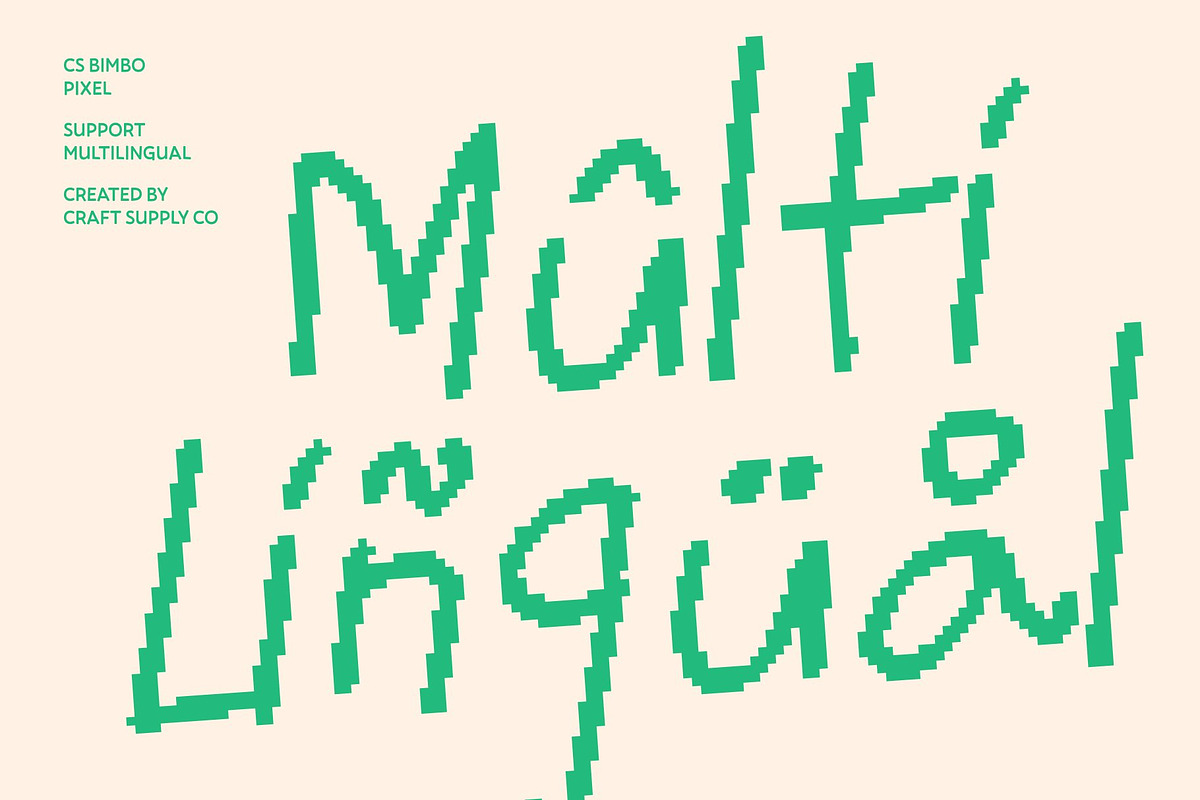 CS Bimbo Pixel, a Sans Serif Font by Craft Supply Co. (Photo 6 of 8)