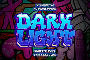 DARK LIGHT - Graffiti Style Font, a Font by twinstd (Thumbnail 1 of 10)