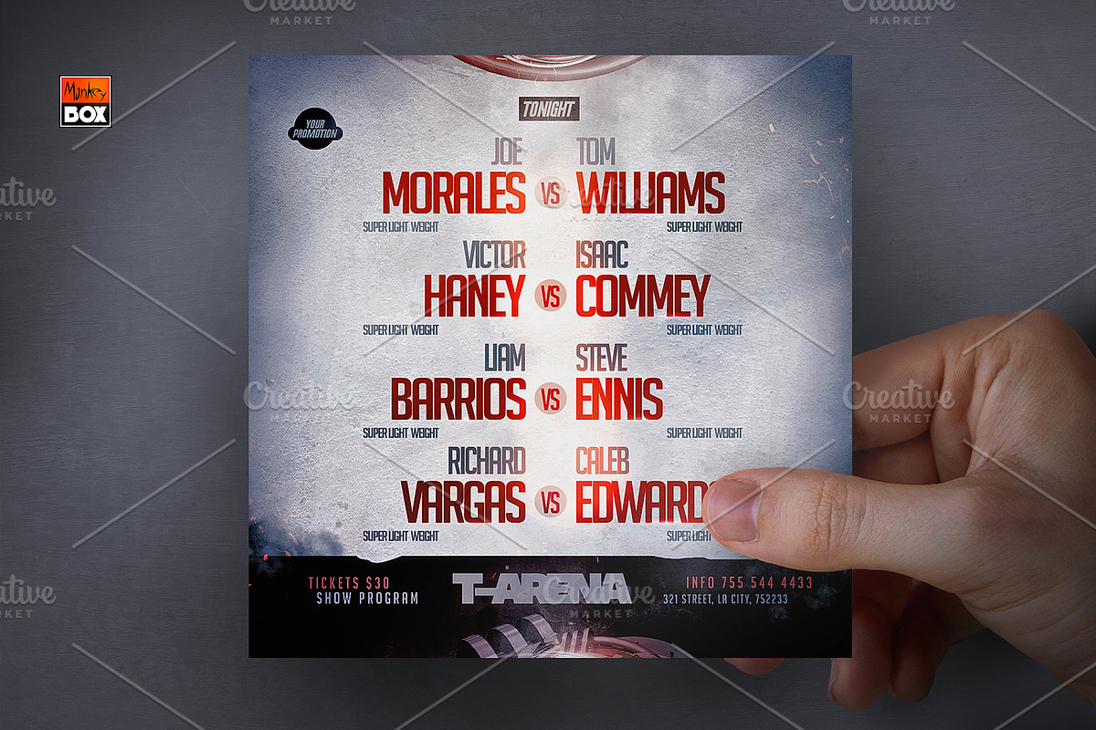 Flyer Boxing Night, a Flyer Template by MonkeyBOX (Photo 2 of 4)