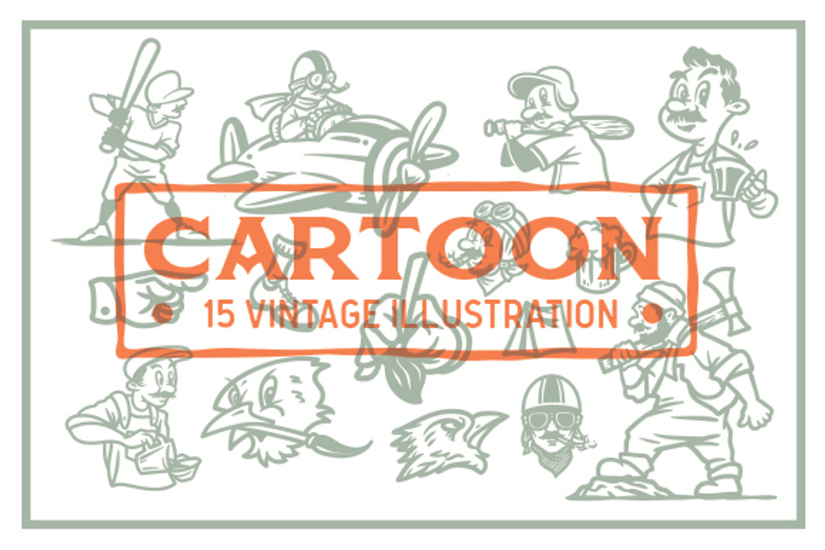 Cartoon Vintage Illustration, an Object Graphic by maghrib (Photo 3 of 5)