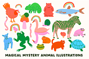 Magical Mystery Animal Illustrations, a Graphic by Studio Funshop by Kelli (Thumbnail 1 of 6)