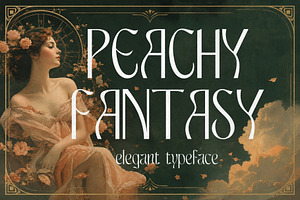 Peachy Fantasy - Art Nouveau Display, a Sans Serif Font by HipFonts