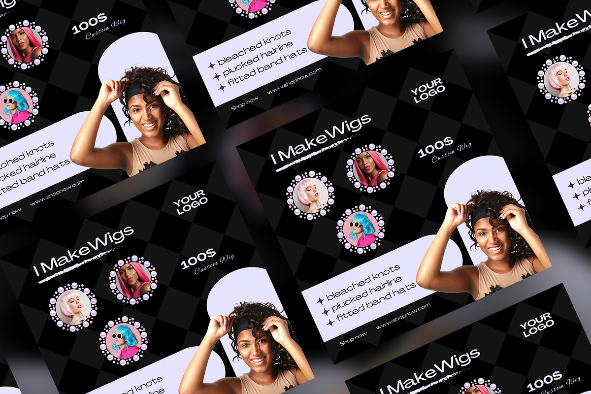 Wig Flyer Social Media Flyer, a Flyer Template by Madhabi Studio (Photo 2 of 3)