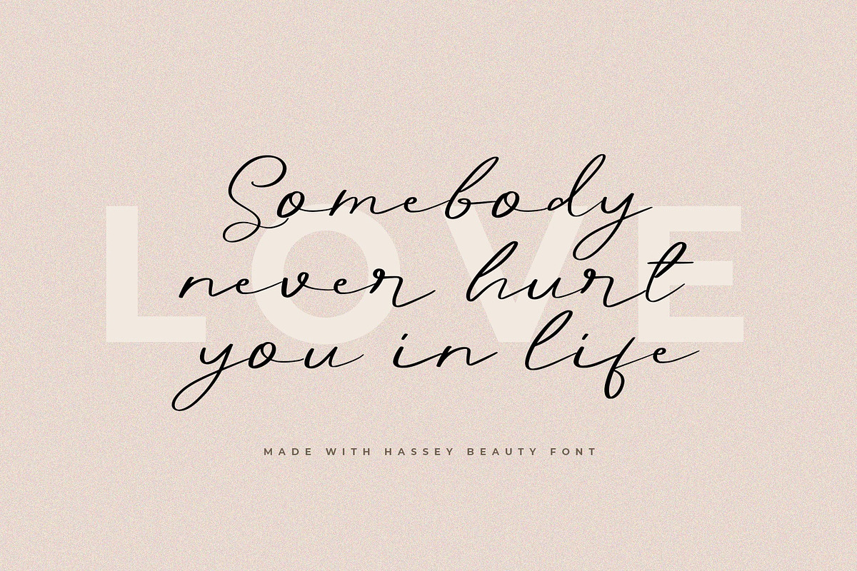 Hassey - A Modern Calligraphy Font, a Script Font by Graphicfresh (Photo 3 of 7)