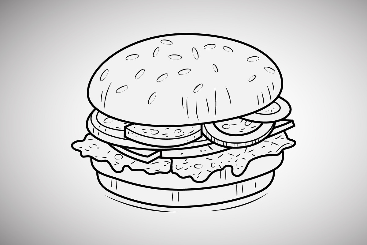 Burger stock vector illustration, an Object Graphic by Ghagra (Photo 1 of 4)