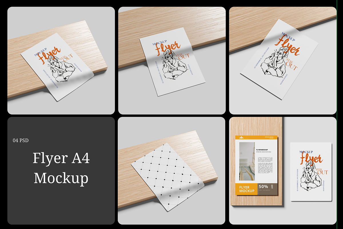 Flyer Mockup, a Books & Magazine Mockup by Akaimockup (Photo 1 of 5)