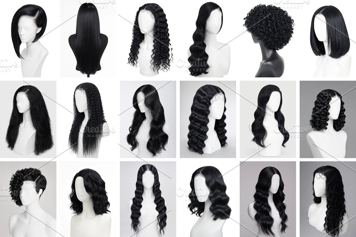 Black Hair Wig Stock Photos, a Beauty & Fashion Photo by Selenique Studio (Photo 10 of 11)