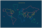 World Map Simple Vector, an Illustration by Skylars Art Supplies (Thumbnail 6 of 7)