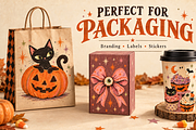 Retro Spooky Halloween Illustrations, a Background Graphic by MarisoArt (Thumbnail 6 of 6)