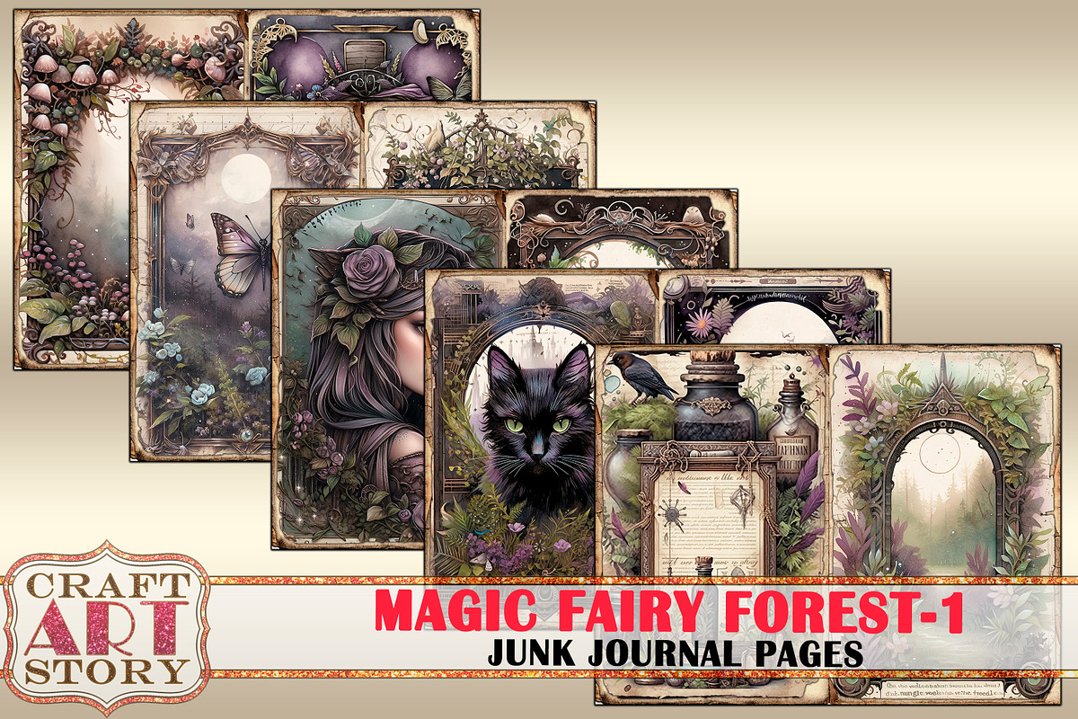 Magic fairy forest-1 Junk Journal, a Person Illustration by CraftArtStory (Photo 5 of 6)