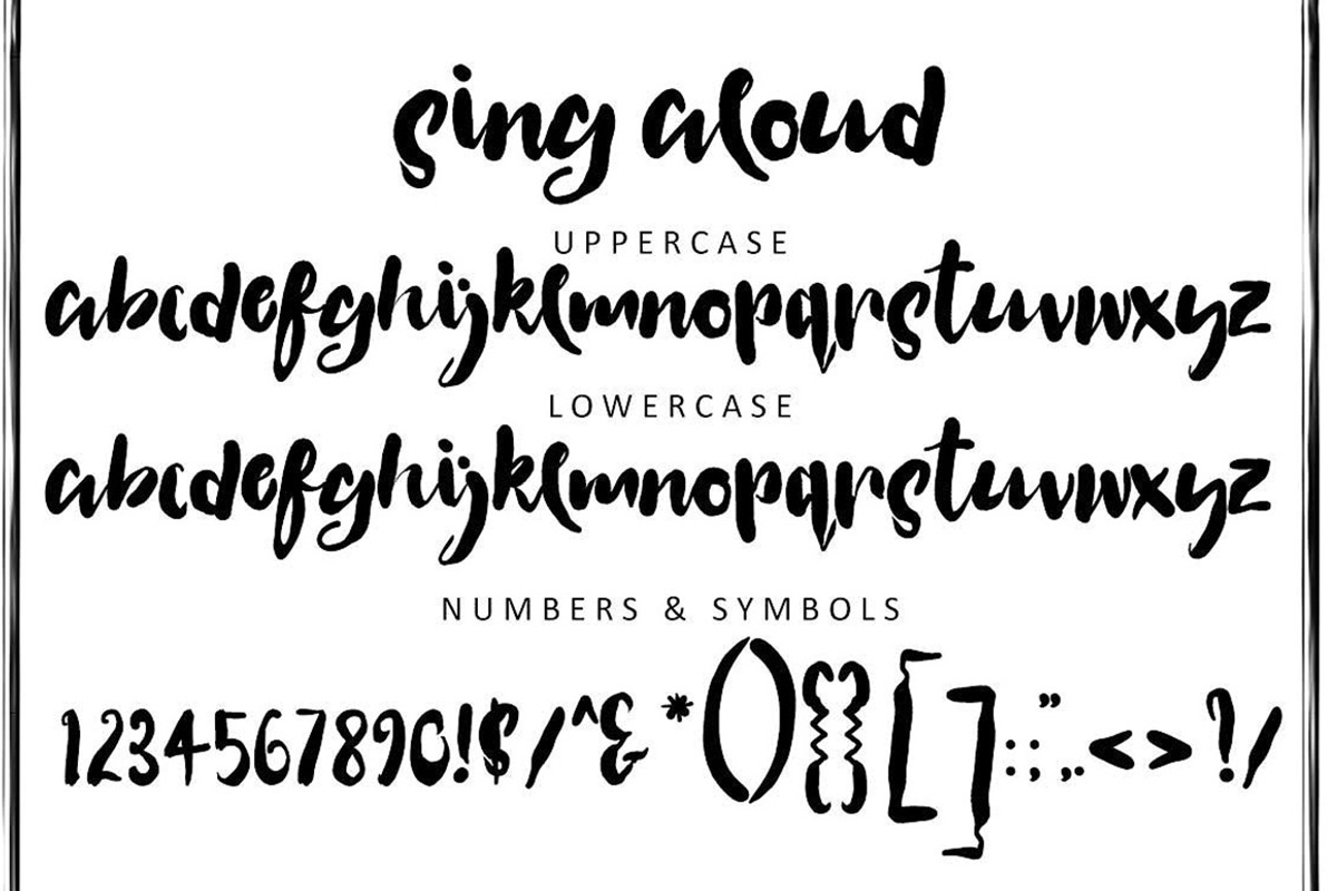 Sing Aloud Font preview 2