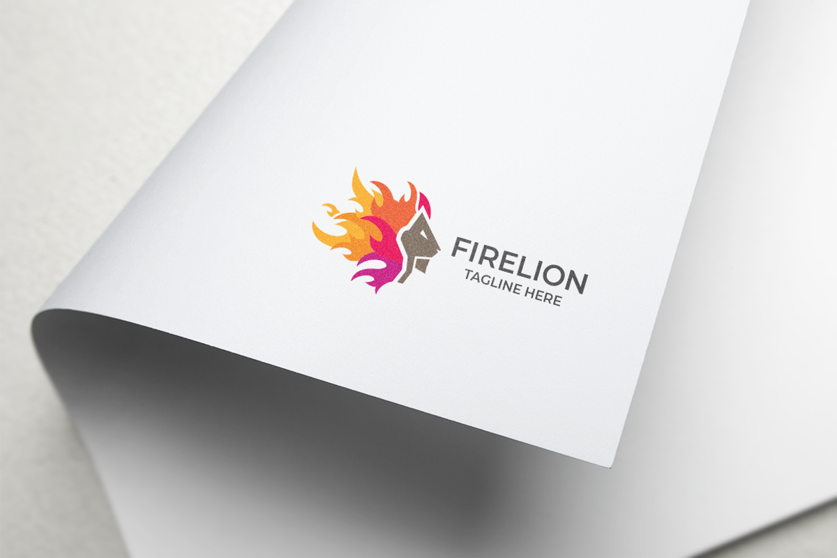 Fire Lion Logo, a Branding & Logo Template by Design_Planet