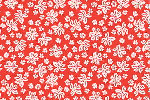 90s Hibiscus Flower Patterns