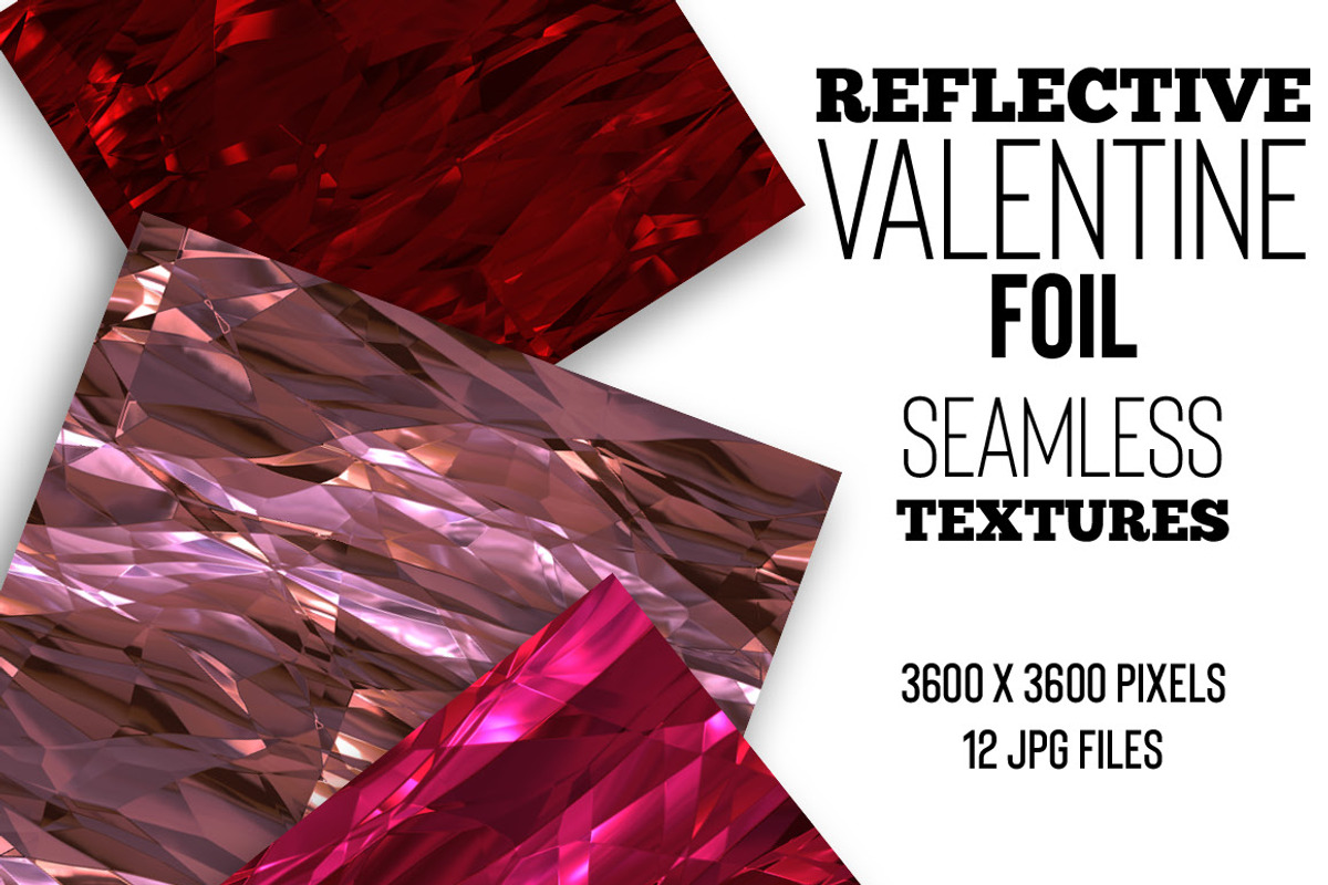 Reflective Valentine Foil Textures, a Texture Graphic by Skritch Studio (Photo 1 of 6)