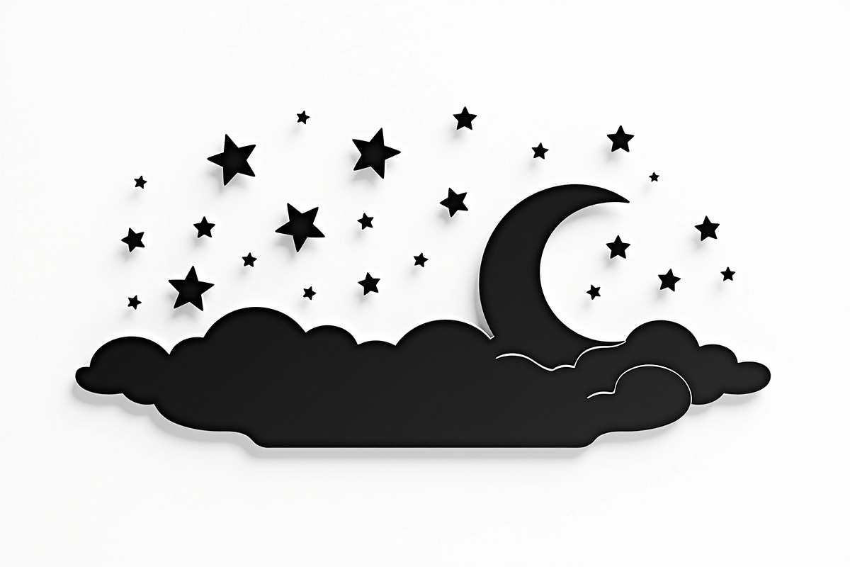 Crescent Moons and Star Silhouette, an Illustration by Amazin_art (Photo 8 of 31)