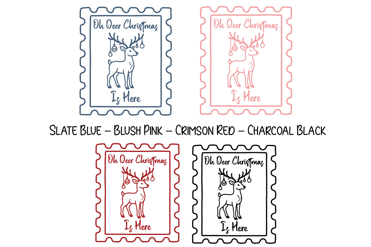 Christmas Deer Stamp PNG, an Illustration by Daily.Designs (Photo 2 of 6)