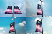 Lamp Post Banner Mock-up, an Advertising Mockup by GK Creative (Thumbnail 3 of 7)