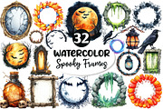Spooky Halloween Frames Clipart, an Illustration by Dream Creation (Thumbnail 1 of 6)