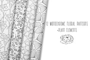 12 Monochrome floral pattern, a Pattern Graphic by ananastya (Thumbnail 1 of 8)