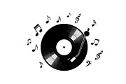 Vintage Vinyl Record & Turntable Bun, an Illustration by Creativeshirt (Thumbnail 9 of 31)