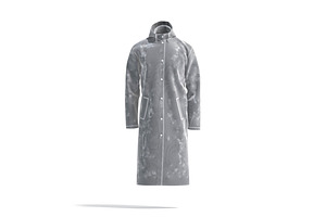 White Waterproof Rain Coat 3D Model