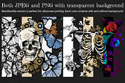 Skulls & Bones set, a Decorative Illustration by CatMadePattern (Thumbnail 3 of 7)