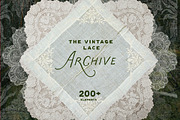 Vintage Lace Handkerchief Collage, an Object Graphic by Laras Wonderland (Thumbnail 1 of 12)