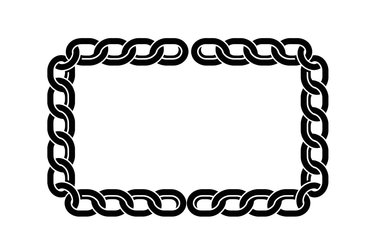 Chain Border Frame SVG Bundle, an Illustration by Designs_River (Photo 4 of 31)