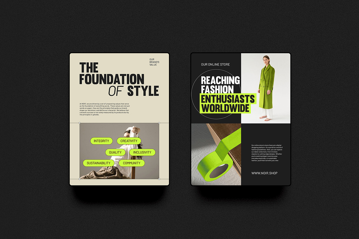 NOIR / Company Profile Ebook, a Social Media Template by Eviory (Photo 10 of 10)