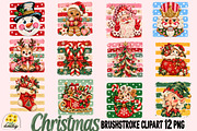 Christmas Brushstroke Clipart Bundle, an Object Graphic by Daisy Design (Thumbnail 1 of 13)