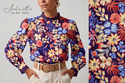 Folk Floral Ornamental Pattern, a Pattern Graphic by SirenaArt (Thumbnail 2 of 16)