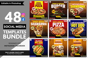 48 Food Social Media Templates – PSD, a Social Media Template by Allies Interactive