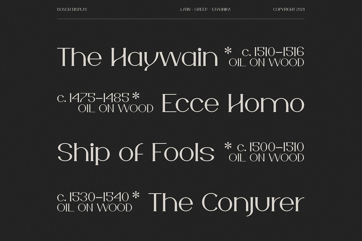 Bosch Display Font, a Serif Font by iframe fonts (Photo 4 of 14)