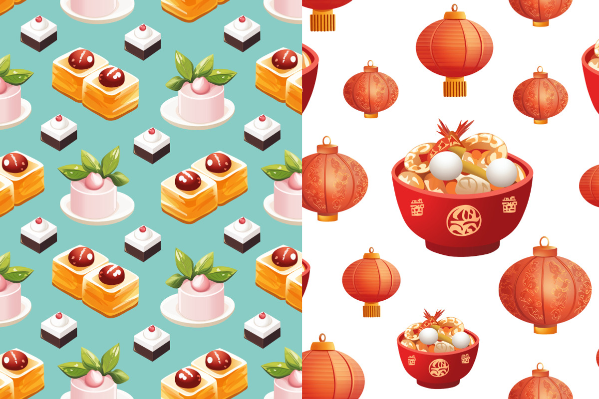 Japanese Food & Culture Patterns, a Food Illustration by InkyQueenArt (Photo 6 of 7)