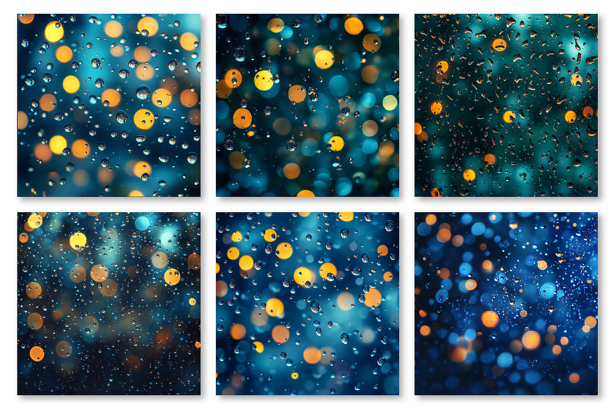 Raindrop Glass Bokeh Digital Paper, a Background Graphic by Dream Creation (Photo 5 of 5)