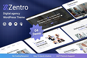 Zentro - Digital Agency WP Theme, a WordPress Template by ThemesRain (Thumbnail 1 of 3)