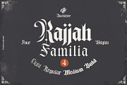 Rajjah Familia - Blackletter family, a Blackletter Font by creativemedialab (Thumbnail 1 of 10)