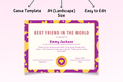 Friendship Certificate for a FRIEND, a Stationery Template by Your Social Bae (Thumbnail 2 of 3)
