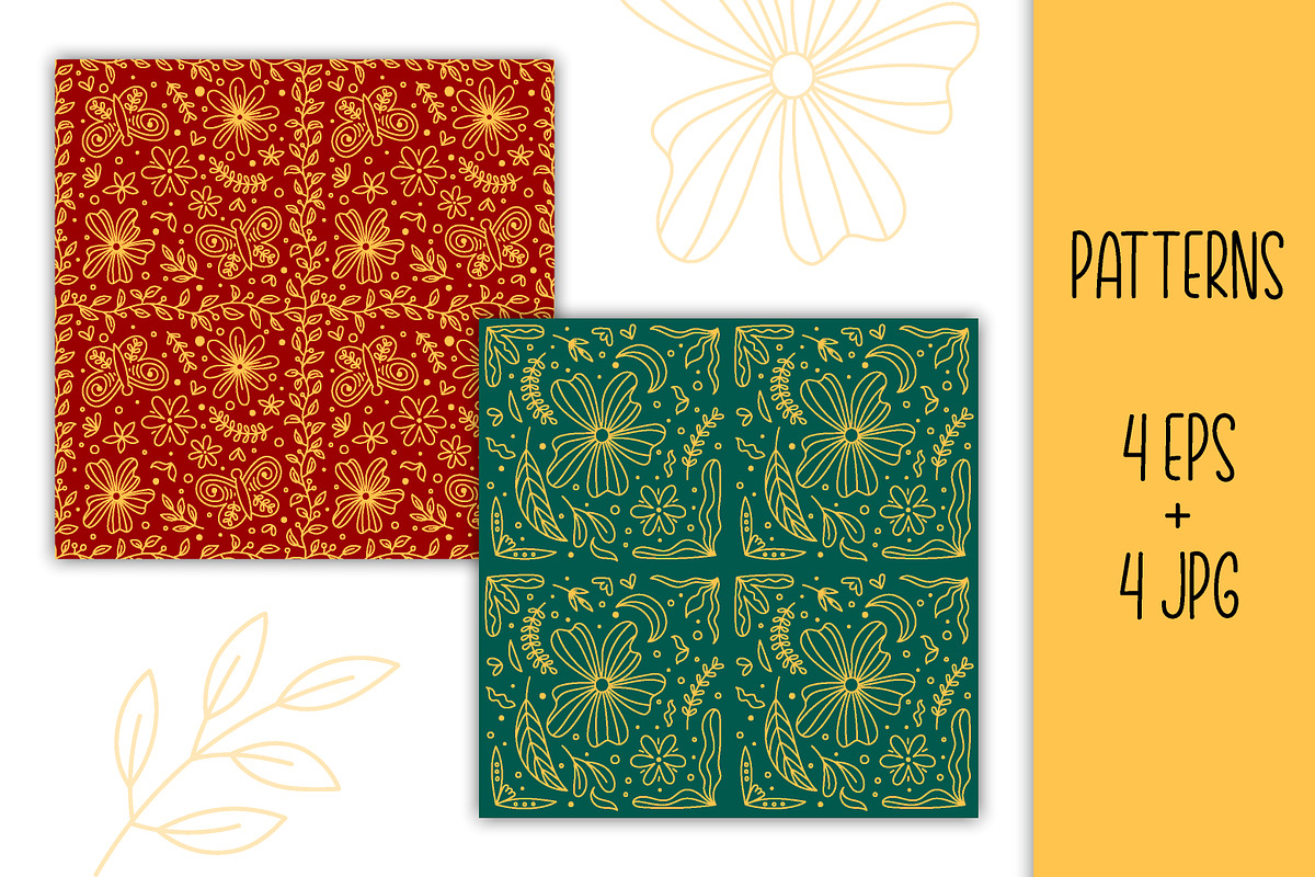 Whimsical Florals Patterns Clipart, a Pattern Graphic by AnnaViolet_store (Photo 4 of 14)