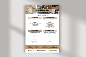 Influencer Service Rate Card Templat, a Templates & Theme by Elegant_Studio44