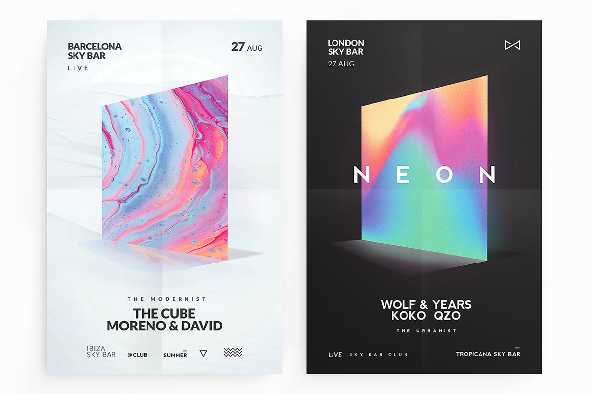 Neon Party Flyer preview 2