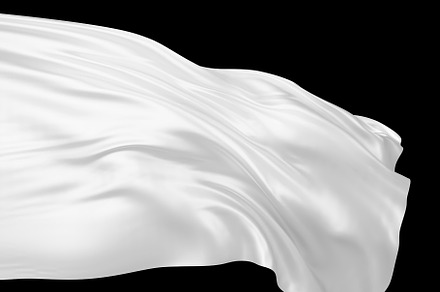 White flag on black background