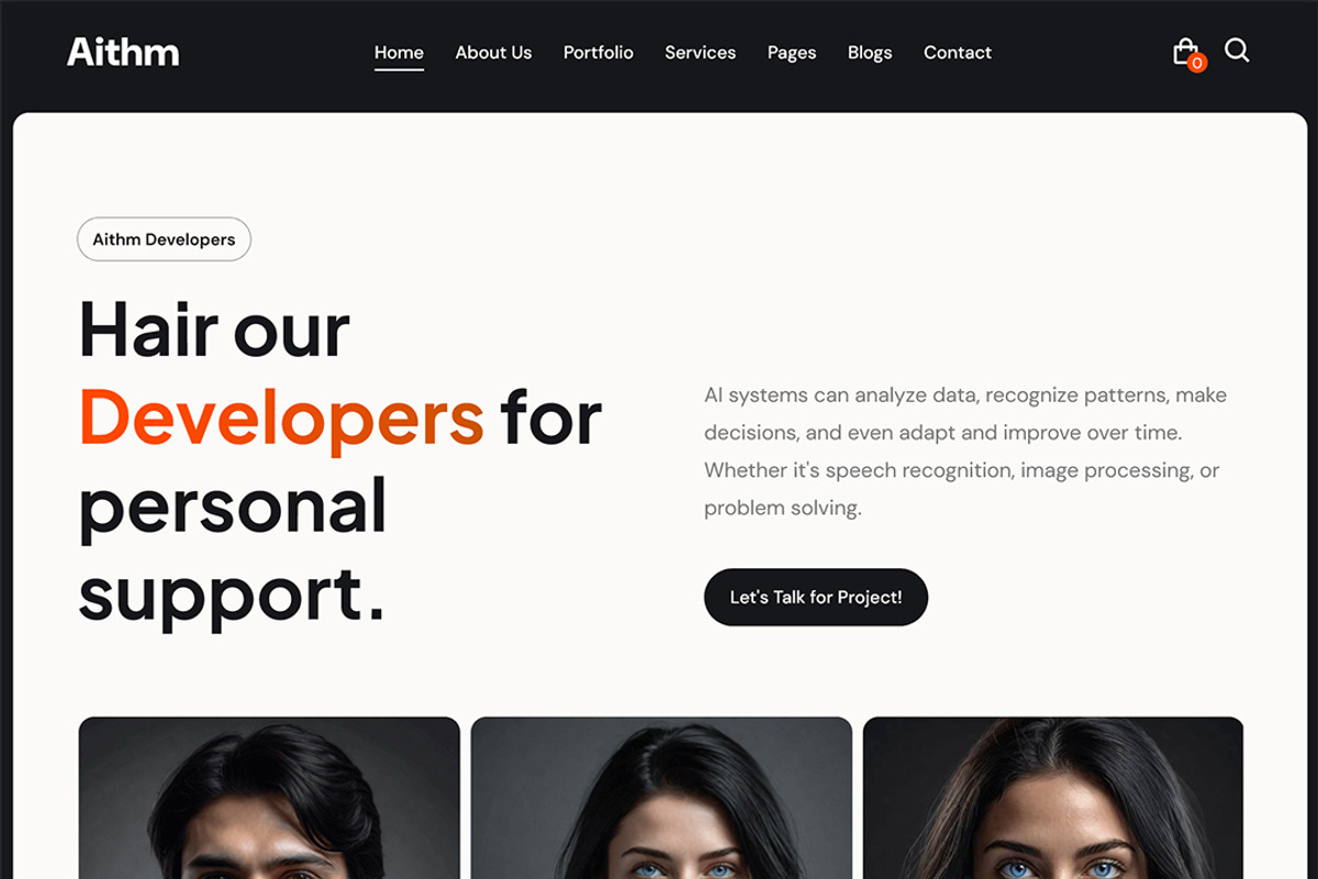 Aithm - AI & Startup WordPress Theme, a WordPress Template by Helenshop (Photo 2 of 2)