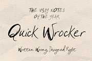 Quick Wrockers - the Ugly Notes, a Handwritten Font by HypeWorksCo (Thumbnail 1 of 19)