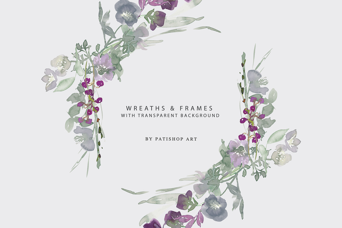Watercolor Wildflower Clipart Set, an Illustration by Patishop Art (Photo 12 of 23)