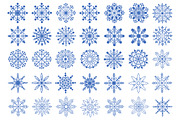 Christmas fantasy. Set snowflakes2, a Decorative Illustration by BrushArtDesigns (Thumbnail 2 of 9)
