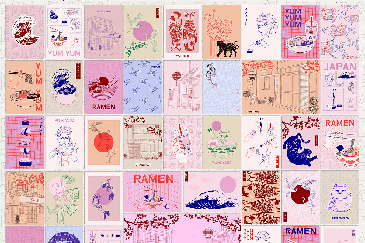 Wabi Sabi Wall Art, a Decorative Illustration by Mio Buono (Photo 4 of 10)